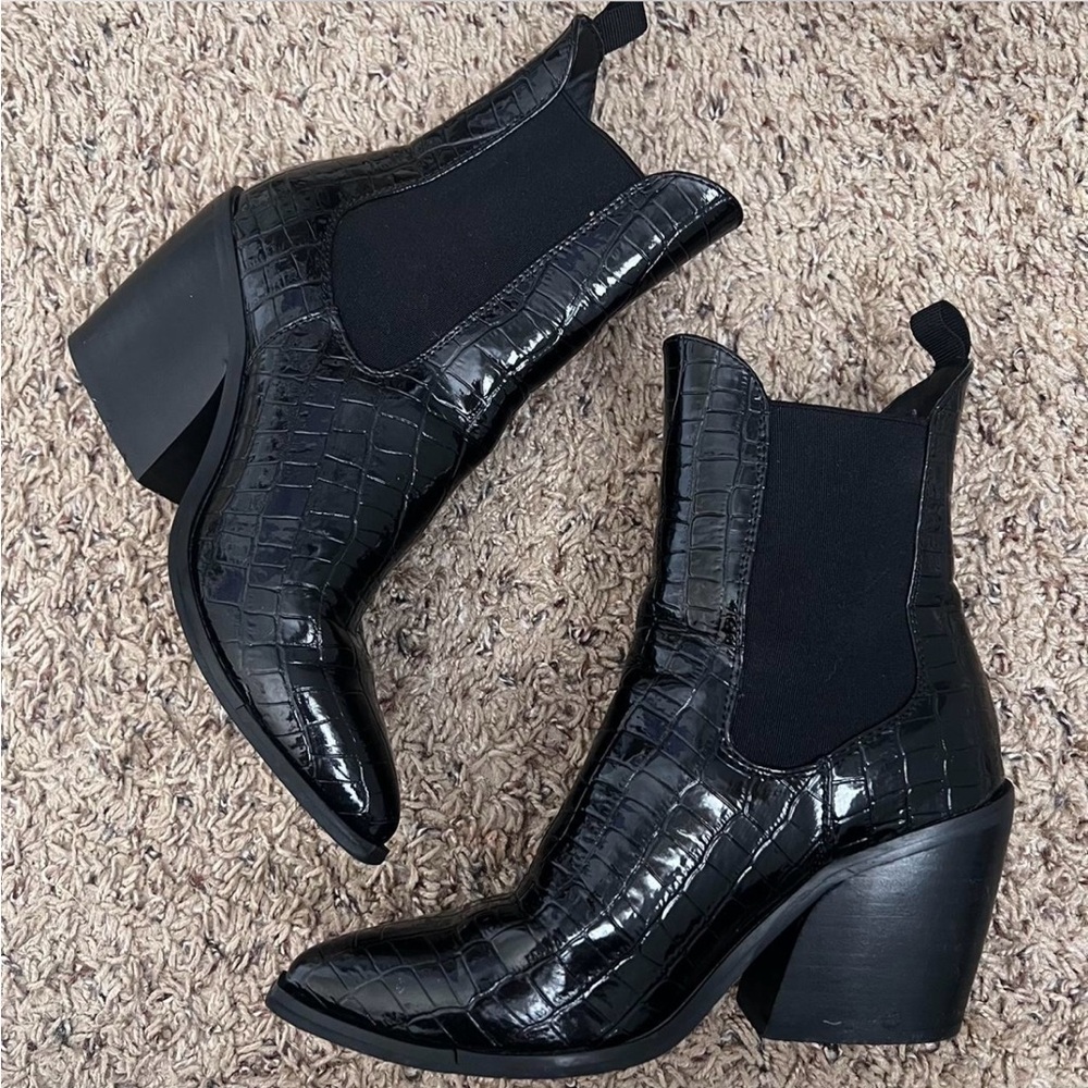 Black Princess Polly Booties- Size 5
